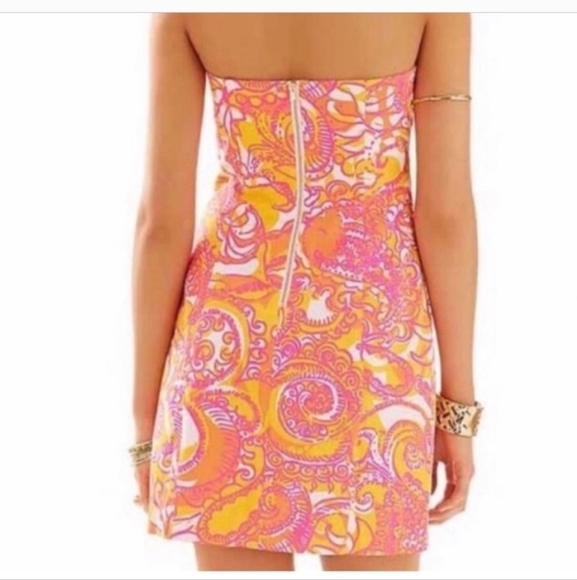 Lilly Pulitzer Tensy Dress Strapless Sea & Be Seen Mini Size 2 Resortwear - Picture 2 of 15